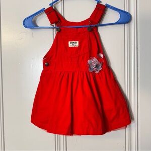 OshKosh B'gosh‎ Red Corduroy Tulle Skirtall 24M Overall Dress